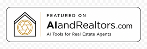 AIandRealtors.com Featured-On trust badge - light variant for dark backgrounds