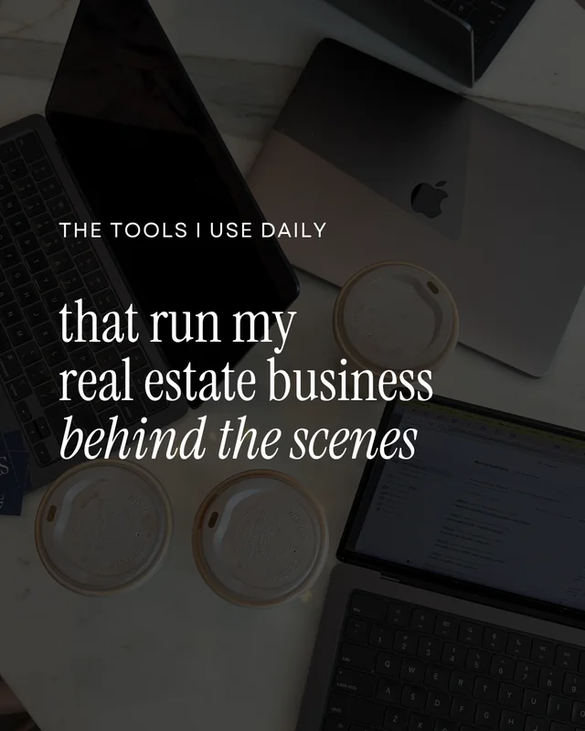 Coffee and Contracts Instagram carousel template for a real estate tools post