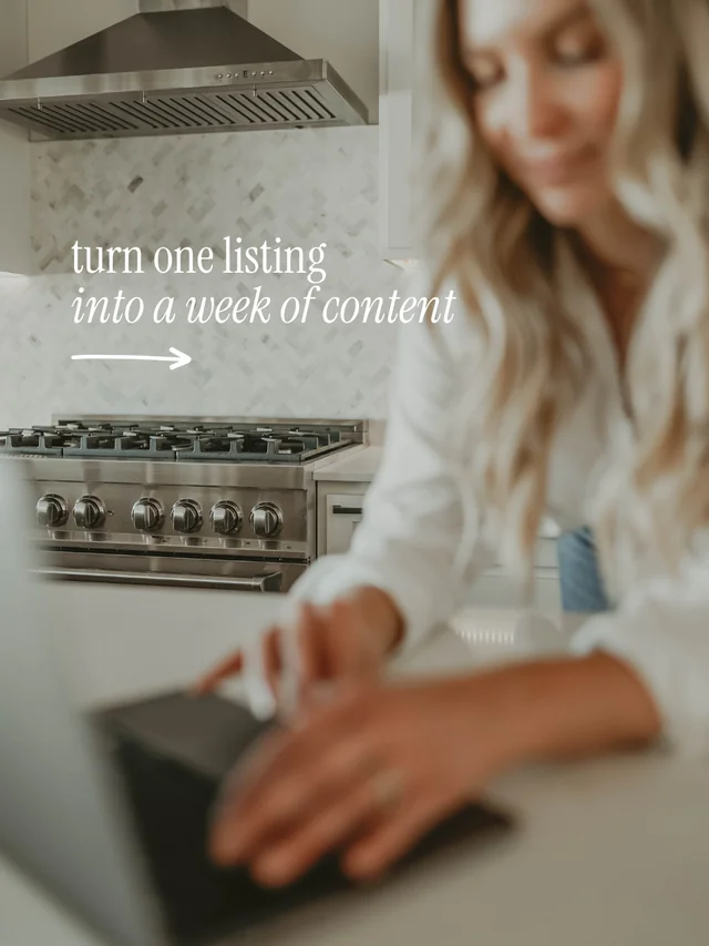 Coffee and Contracts template showing how to turn one listing into a week of content