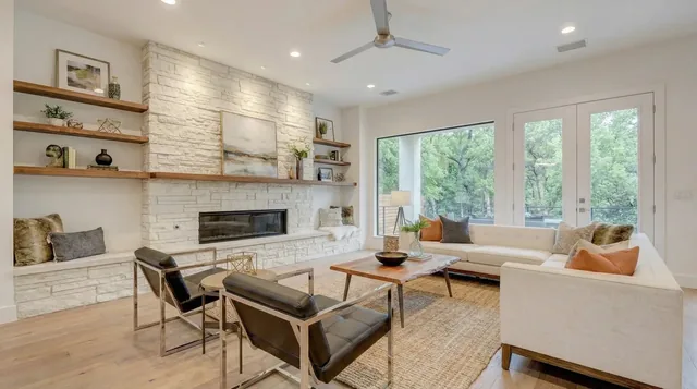 Same living room digitally furnished by Reel Estate AI virtual staging